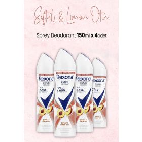 Rexona Şeftali ve Limon Otu 4x150 ml Sprey Deodorant