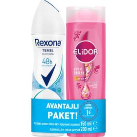 Rexona Shower Fresh 150 ml Kadın Sprey Deodorant + 4x180 ml Clear Şampuan