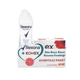 Rexona Shower Fresh 150 ml Sprey Deodorant + Kotex Ultra Normal 8'li Hijyenik Ped