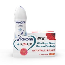 Rexona Shower Fresh 150 ml Sprey Deodorant + Kotex Ultra Normal 8'li Hijyenik Ped