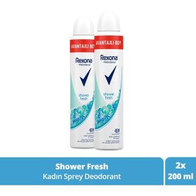 Rexona Shower Fresh Kadın 2x200 ml Sprey Deodorant