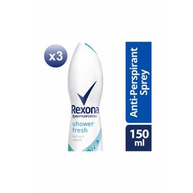 Rexona Shower Fresh Kadın 3x150 ml Sprey Deodorant