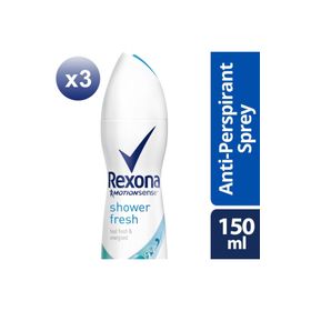 Rexona Shower Fresh Kadın 3x150 ml Sprey Deodorant