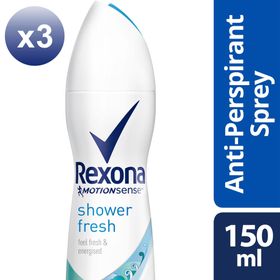 Rexona Shower Fresh Kadın 3x150 ml Sprey Deodorant
