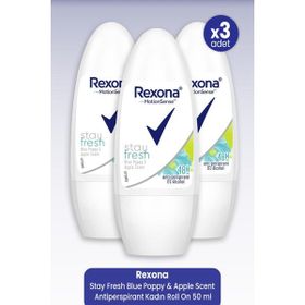 Rexona Stay Fresh Mavi Gelincik ve Elma 3x50 ml Kadın Roll-On