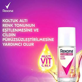 Rexona Vitamin Bright Rose Glow 2x45 ml Kadın Deodorant Roll On