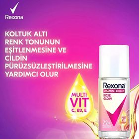 Rexona Vitamin Bright Rose Glow 45 ml Kadın Deodorant Roll On