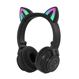 Rgb Kedi Bluetooth 5.2 Versiyon Led Işıklı Super Renk Pati Işık Kulaklık