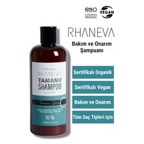 Rhaneva 400 ml Organik ve Vegan Sertifikalı Tamanu Serisi Bakım ve Onarım Şampuanı
