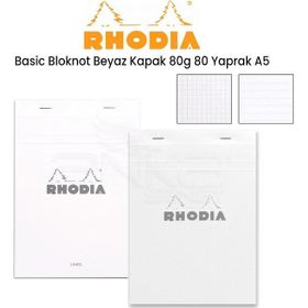 Rhodia Basic Beyaz Kapak 80 gr 80 Yaprak A5 Bloknot