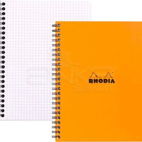 Rhodia Basic Kareli 80 gr 80 Yaprak Turuncu Kapak Spiralli Defter