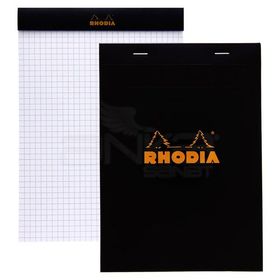 Rhodia Basic Siyah Kapak 80 gr 80 Yaprak 148x210 mm Kareli Bloknot