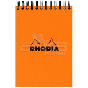 Rhodia Basic Turuncu Kapak Spiralli 80 gr 80 Yaprak Kareli Bloknot