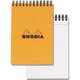 Rhodia Basic Turuncu Kapak Spiralli 80 gr 80 Yaprak Kareli Bloknot