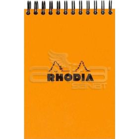 Rhodia Basic Turuncu Kapak Spiralli 80 gr 80 Yaprak Kareli Bloknot