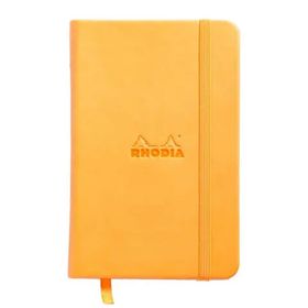 Rhodia Boutique Renkler İtalyan Deri Yumuşak Kapak Çizgili Orange A6 Defter