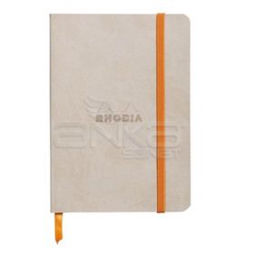 Rhodia Boutique Rodiarama İtalyan Deri Yumuşak Kapak Noktalı Beige A6