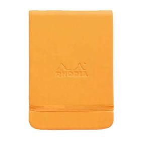 Rhodia Boutique Webnotebook Italyan Deri Kısa Kenarlı Ciltli Üstten Turuncu Sert Kapak Çizgili Defter