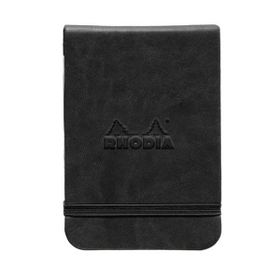 Rhodia Boutique Webnotebook İtalyan Yandan Siyah Sert Kapak Deri Çizgili Defter