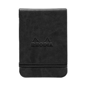 Rhodia Boutique Webnotebook İtalyan Yandan Siyah Sert Kapak Deri Çizgili Defter