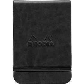 Rhodia Boutique Webnotebook İtalyan Yandan Siyah Sert Kapak Deri Çizgili Defter