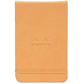 Rhodia Boutique Webnotebook Yandan Turuncu Sert Kapak İtalyan Deri Çizgili Defter