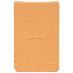 Rhodia Boutique Webnotebook Yandan Turuncu Sert Kapak İtalyan Deri Çizgili Defter