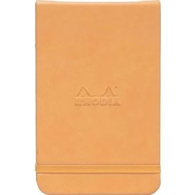 Rhodia Boutique Webnotebook Yandan Turuncu Sert Kapak İtalyan Deri Çizgili Defter