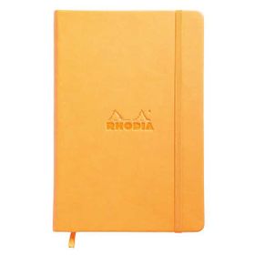 Rhodia Boutique Webnotebook Yandan Turuncu Sert Kapak İtalyan Deri Çizgisiz Defter