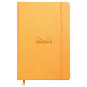 Rhodia Boutique Webnotebook Yandan Turuncu Sert Kapak İtalyan Deri Çizgisiz Defter