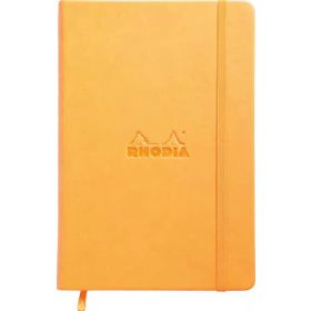 Rhodia Boutique Webnotebook Yandan Turuncu Sert Kapak İtalyan Deri Çizgisiz Defter