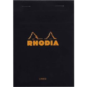 Rhodia BSC A6 Çizgili Siyah Kapak 80 gr Bloknot