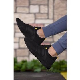 Riccon 0012105 Siyah Sarı Erkek Sneaker