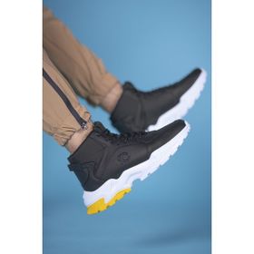 Riccon 0012108 Siyah Beyaz Sarı Sneaker Erkek Bot