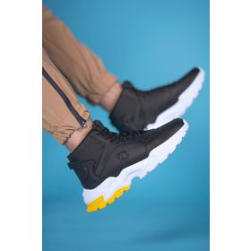 Riccon 0012108 Siyah Beyaz Sarı Sneaker Erkek Bot