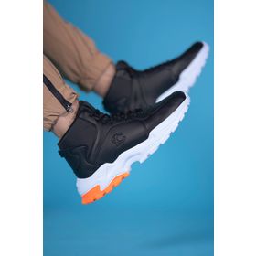 Riccon 0012108 Siyah Beyaz Turuncu Sneaker Erkek Bot