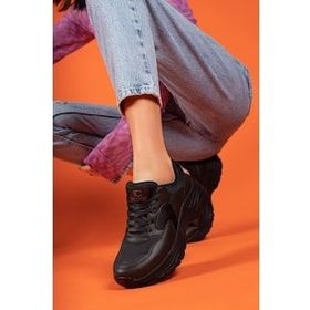 Riccon 0012140 Siyah Siyah Kadın Sneaker