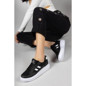 Riccon 0012151 Siyah Beyaz Kadın Sneaker