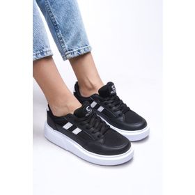 Riccon 0012151 Siyah Beyaz Kadın Sneaker