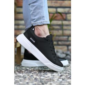 Riccon 0012166 Siyah Beyaz Erkek Sneaker