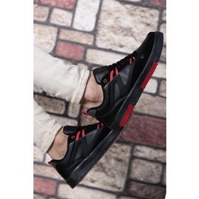 Riccon 00121963 Enzo Siyah Kırmızı Erkek Sneaker Ayakkabı