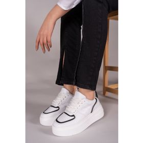 Riccon 0012255 Siyah Beyaz Kadın Sneaker