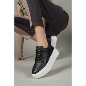 Riccon 0012255 Siyah Beyaz Kadın Sneaker