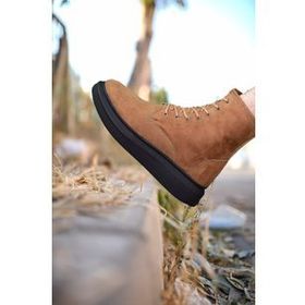 Riccon 0012373 Taba Siyah Süet Sneaker Erkek Bot