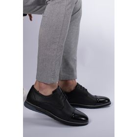 Riccon 0012397 Rugan Siyah Erkek Casual Ayakkabı