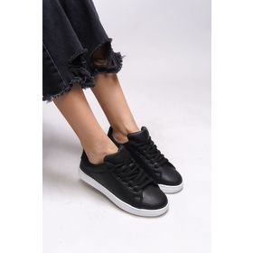 Riccon 0012601 Meshronei Siyah Beyaz Kadın Sneaker