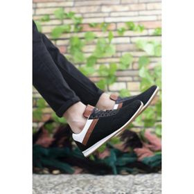 Riccon 0012828 Siyah Beyaz Taba Erkek Sneaker