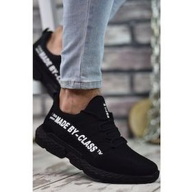 Riccon 0012SANTO Siyah Beyaz Erkek Sneaker