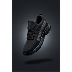 Riccon 0012SANTO Siyah Cilt Erkek Sneaker