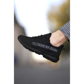 Riccon 0012SANTO Siyah Cilt Erkek Sneaker
